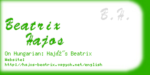 beatrix hajos business card